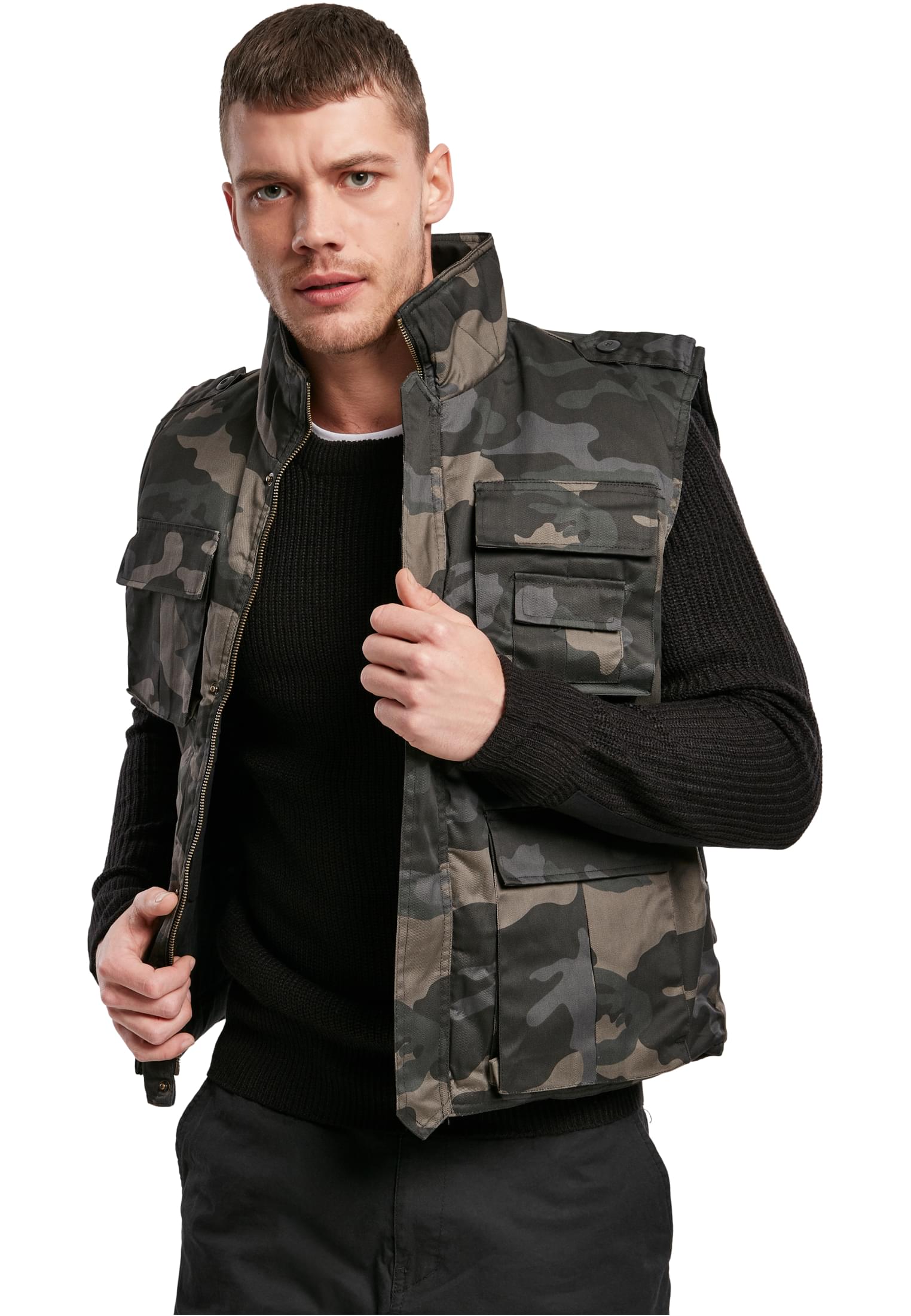 Jagd- Und Anglerweste Rangerweste Securityweste dark camo