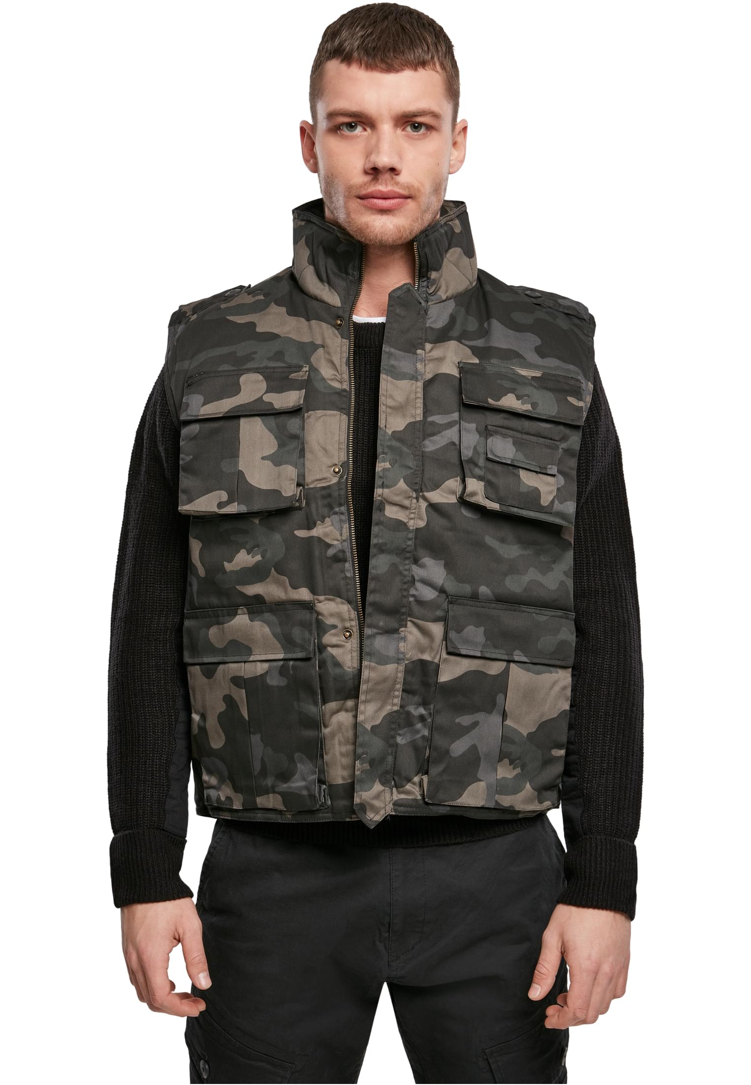 Jagd- Und Anglerweste Rangerweste Securityweste dark camo