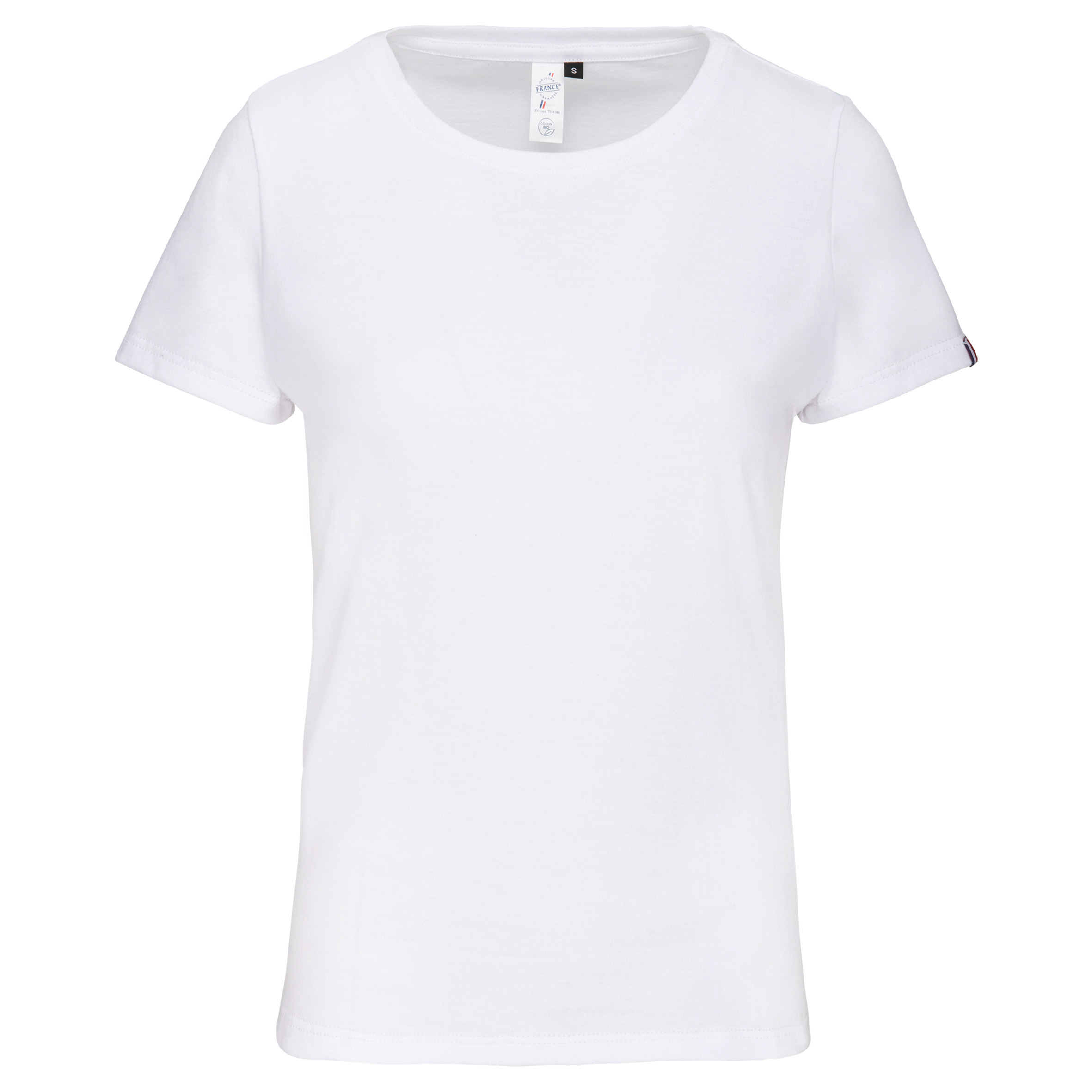 K3041 - Damen Bio-T-Shirt "Origine France Garantie" weiß